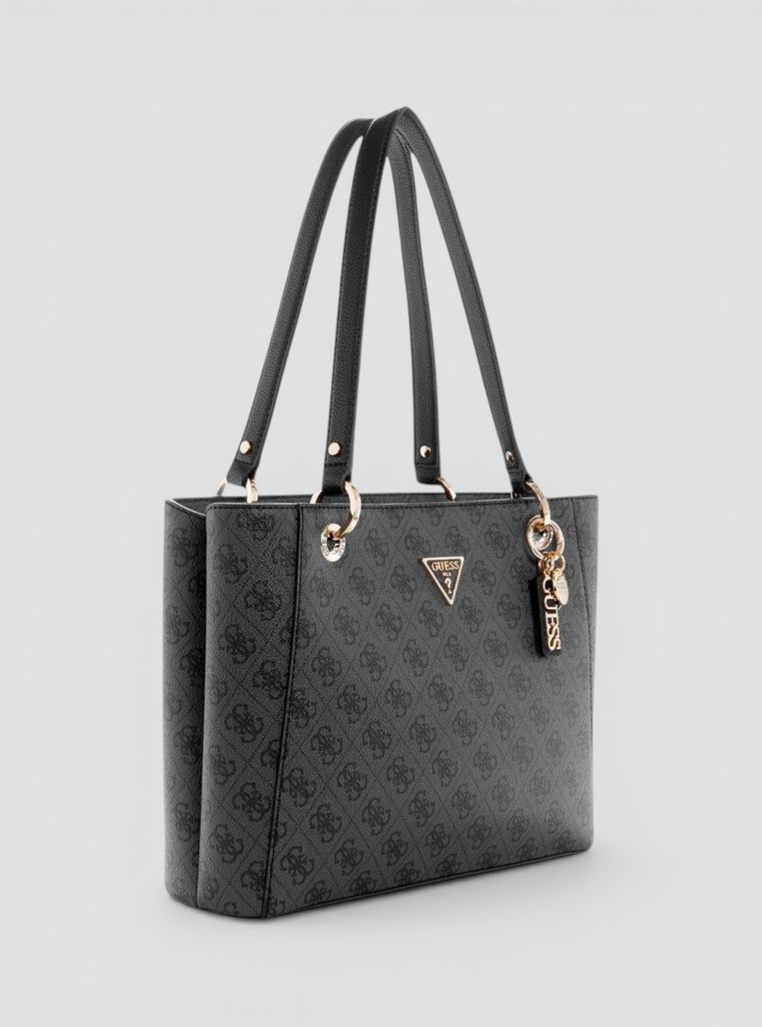 GUESS Womens Black Logo Noelle Small Tote Bag BG787924 Side View