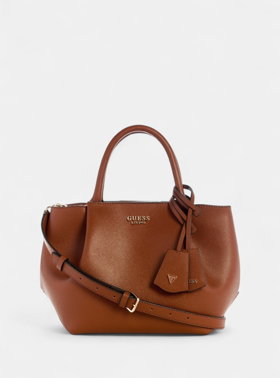 GUESS Womens Brown Amorette Girlfriend Satchel BG789806 Front View