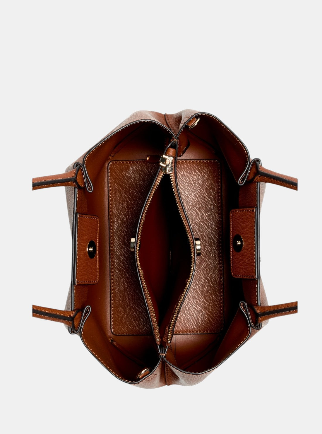 GUESS Womens Brown Amorette Girlfriend Satchel BG789806 Inside View