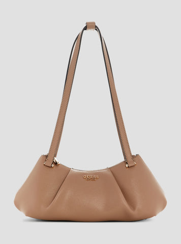 GUESS Womens Beige Amorette Shoulder Satchel Bag BG789808 Front View