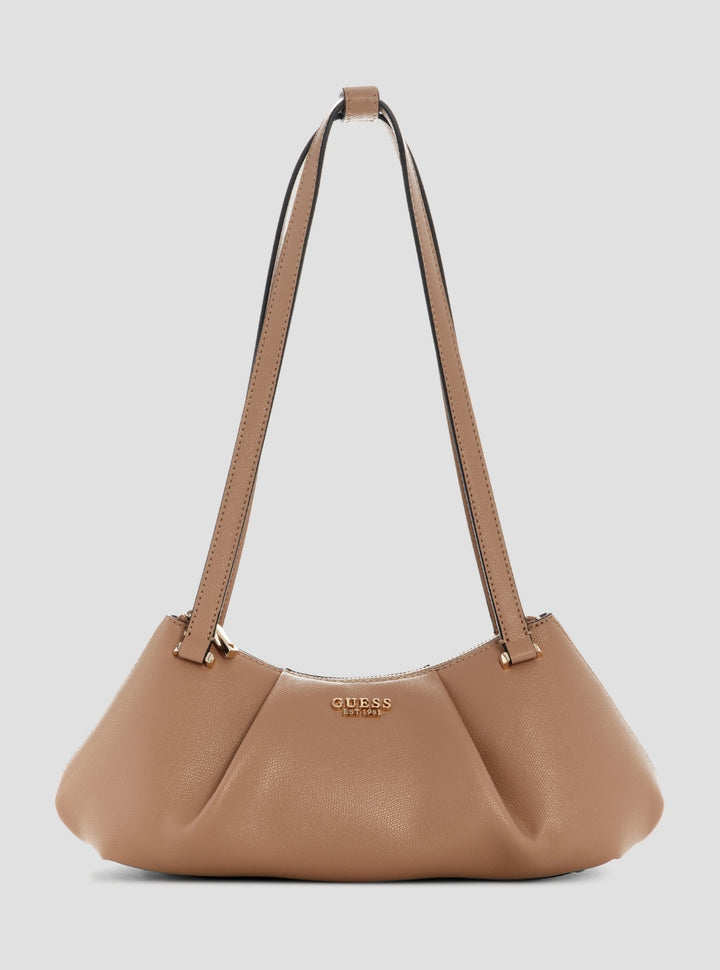 GUESS Womens Beige Amorette Shoulder Satchel Bag BG789808 Front View