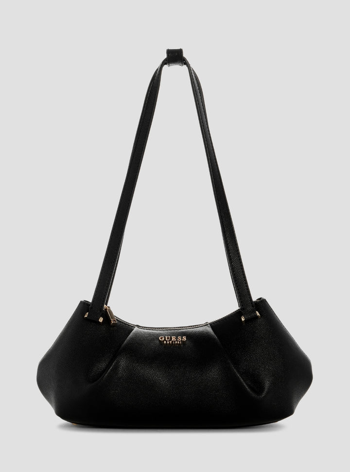 GUESS Womens Black Amorette Shoulder Satchel Bag BG789808 Front View