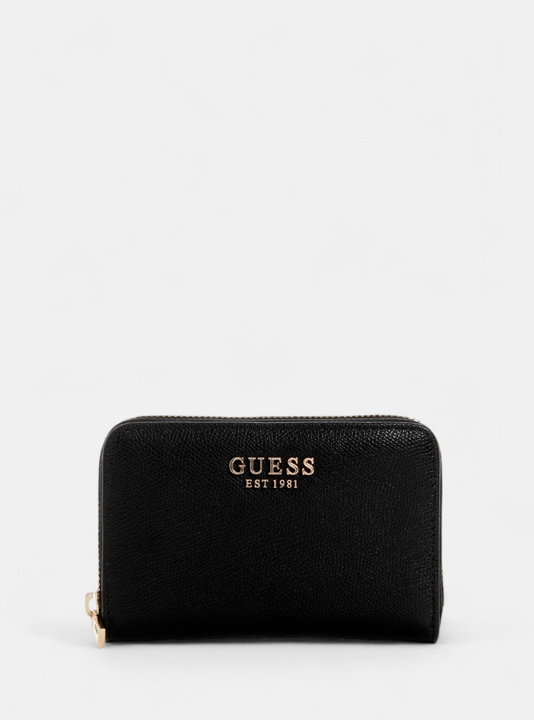 GUESS Womens Black Amorette Medium Zip Around Wallet BG7898140 Front View