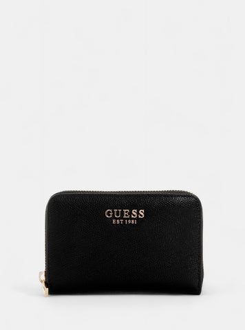 GUESS Womens Black Amorette Medium Zip Around Wallet BG7898140 Front View