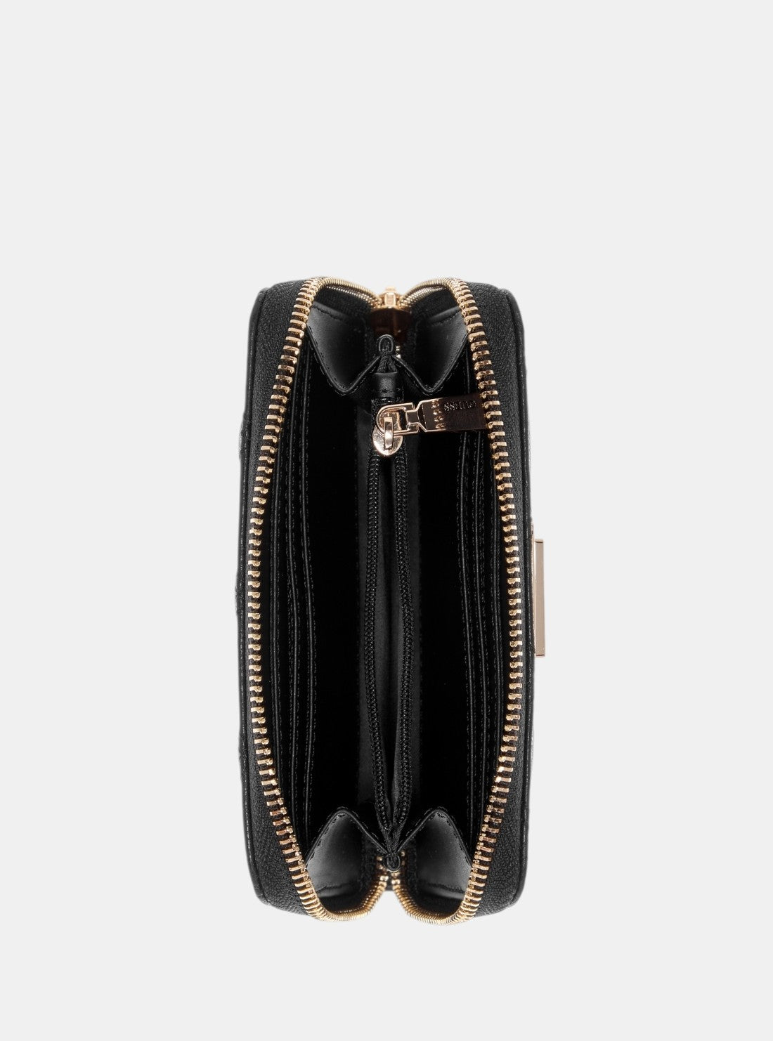 GUESS Womens Black Amorette Medium Zip Around Wallet BG7898140 Inside View