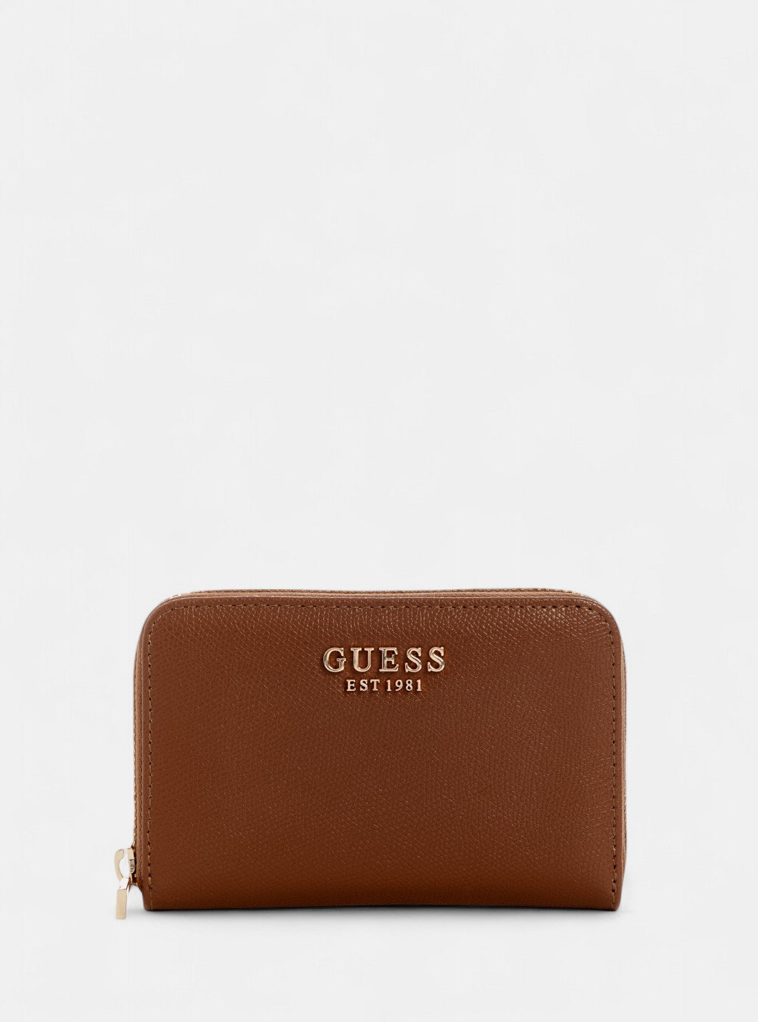 GUESS Womens Brown Amorette Medium Zip Around Wallet BG7898140 Front View