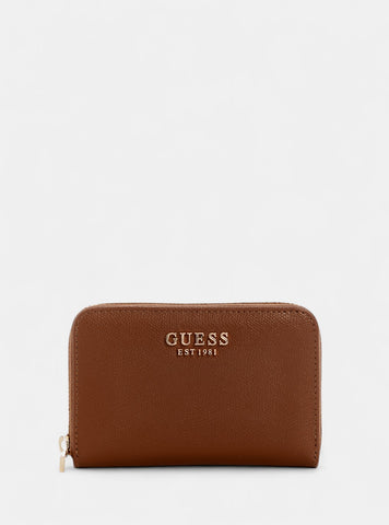 GUESS Womens Brown Amorette Medium Zip Around Wallet BG7898140 Front View