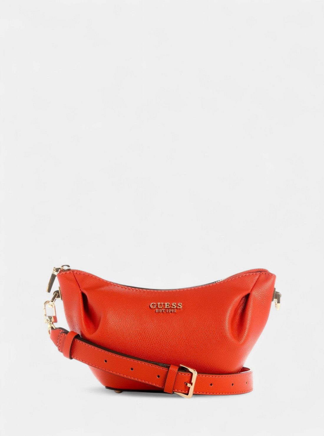 GUESS Womens Red Amorette Top Zip Shoulder Bag BG789817 Front View