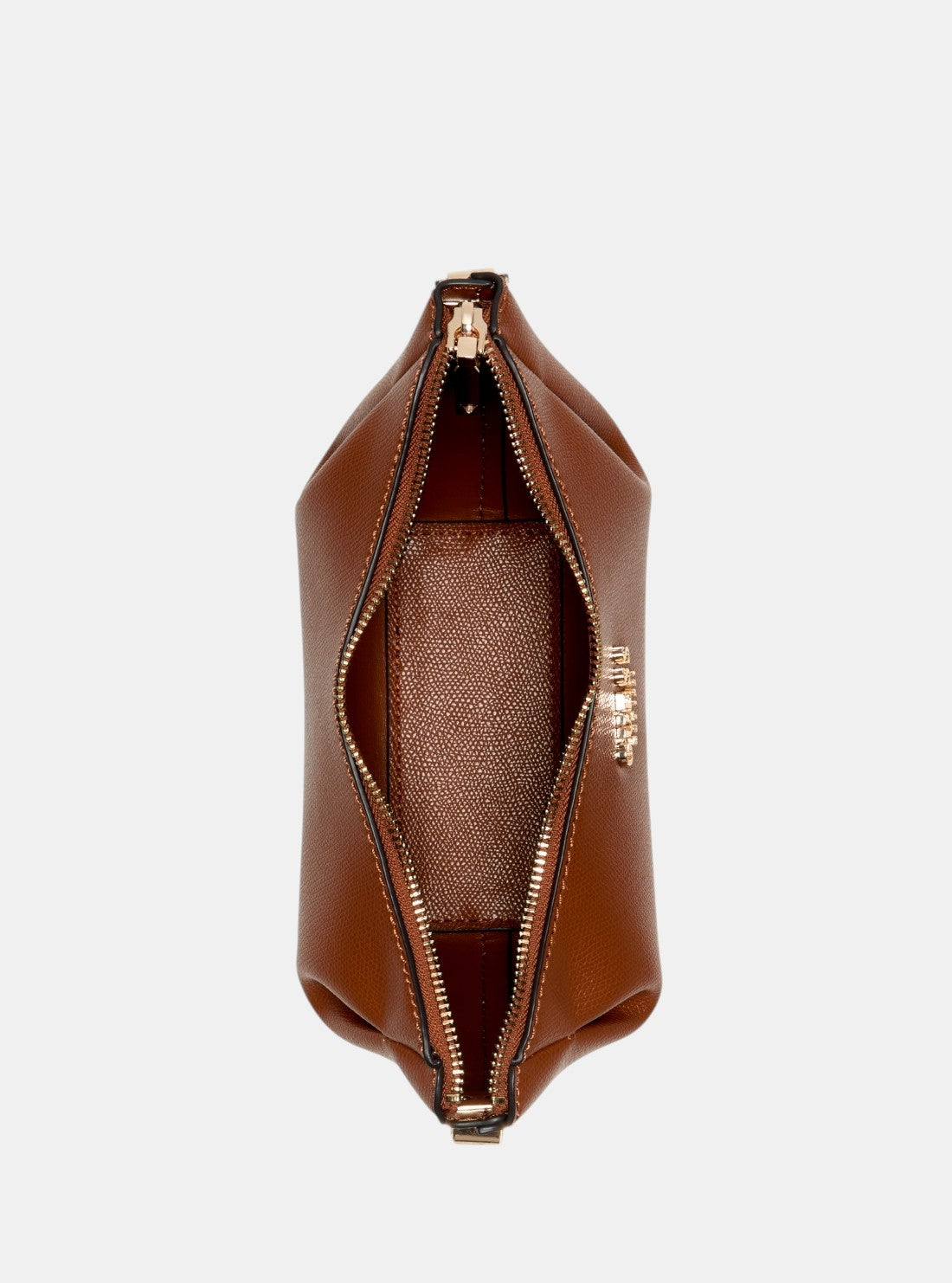 GUESS Womens Brown Amorette Top Zip Shoulder Bag BG789817 Inside View