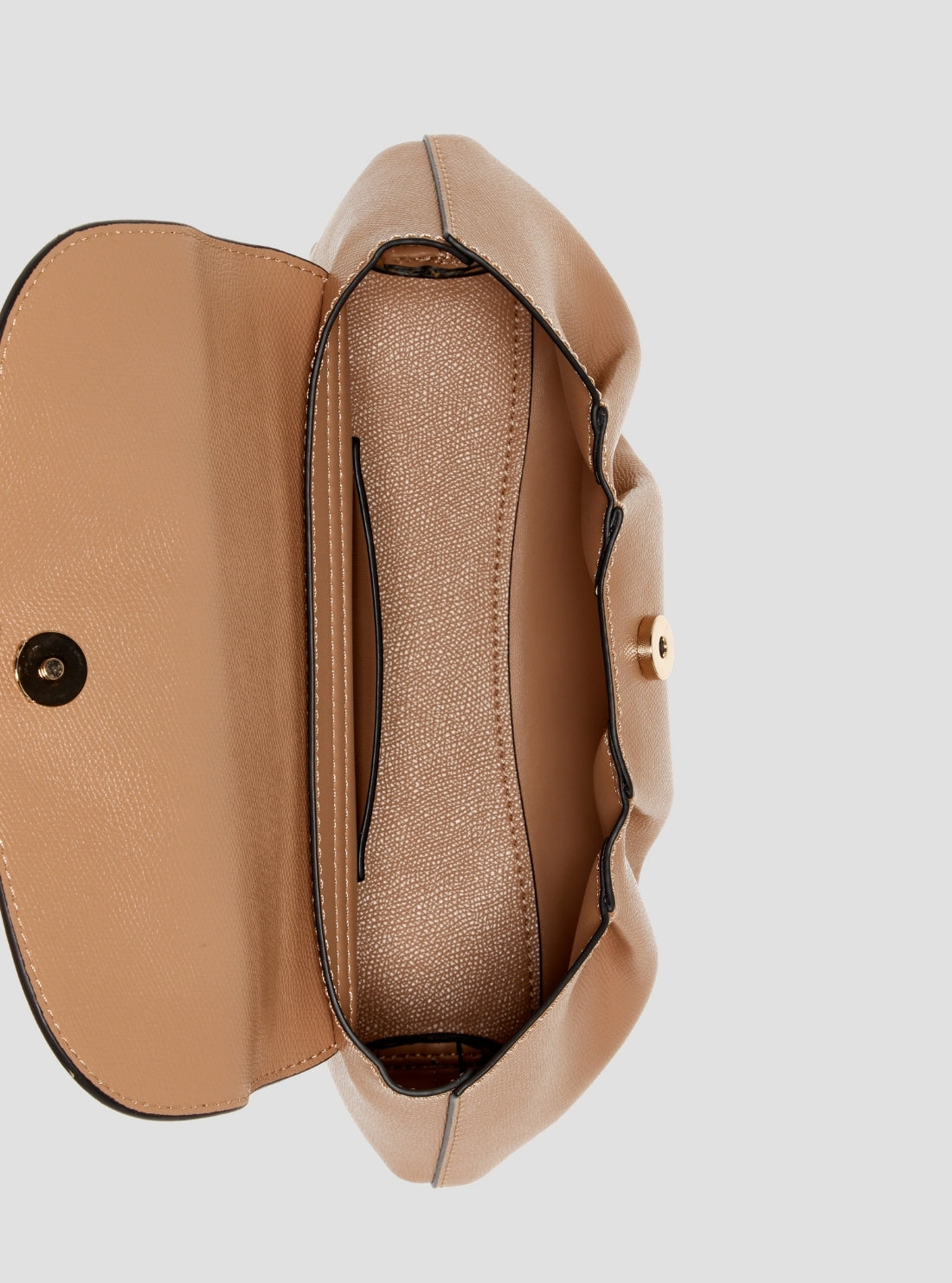 GUESS Womens Beige Amorette Top Handle Flap Bag BG789819 Inside View