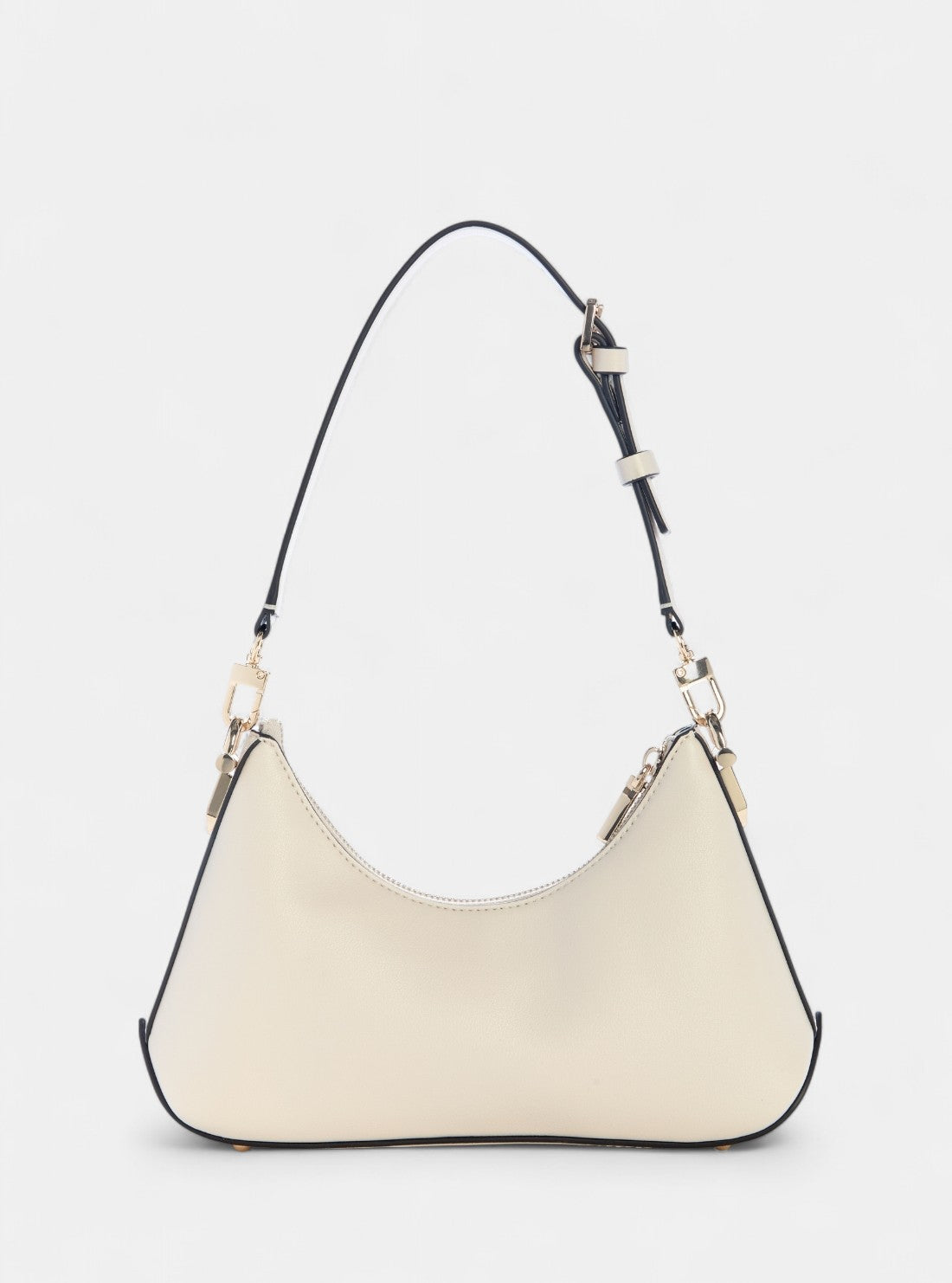 GUESS Womens White Dea Top Zip Shoulder Bag BG799372 Back View