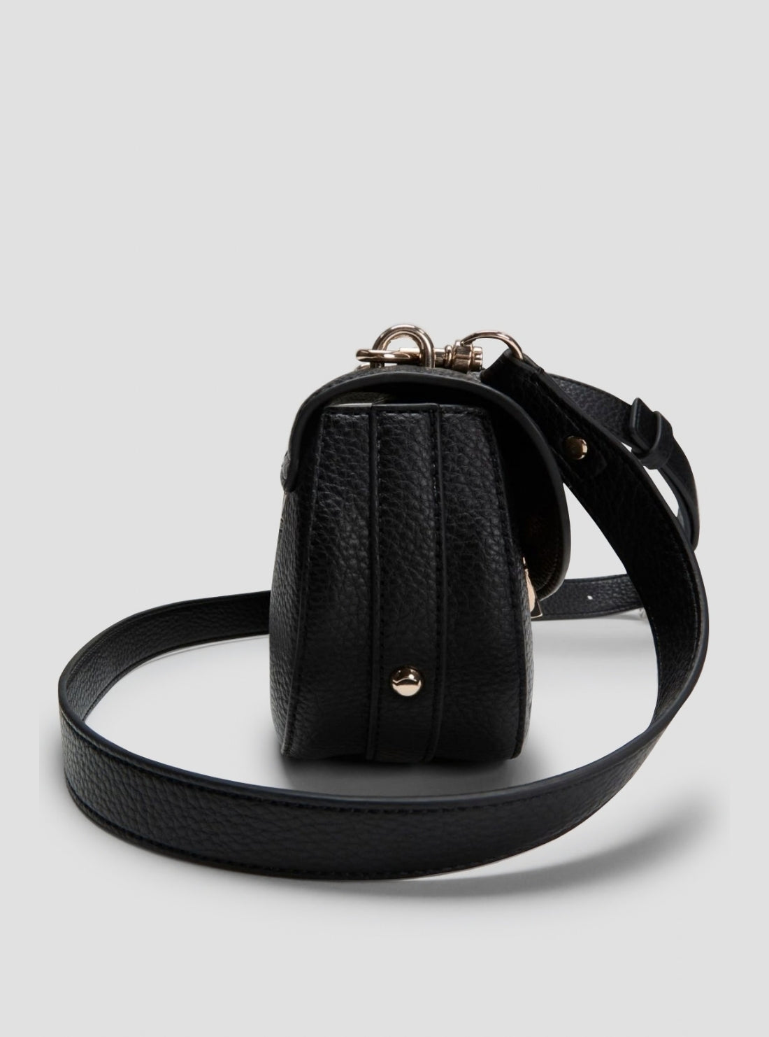 GUESS Womens Black Jessa Flap Crossbody Bag BG836220 Side View