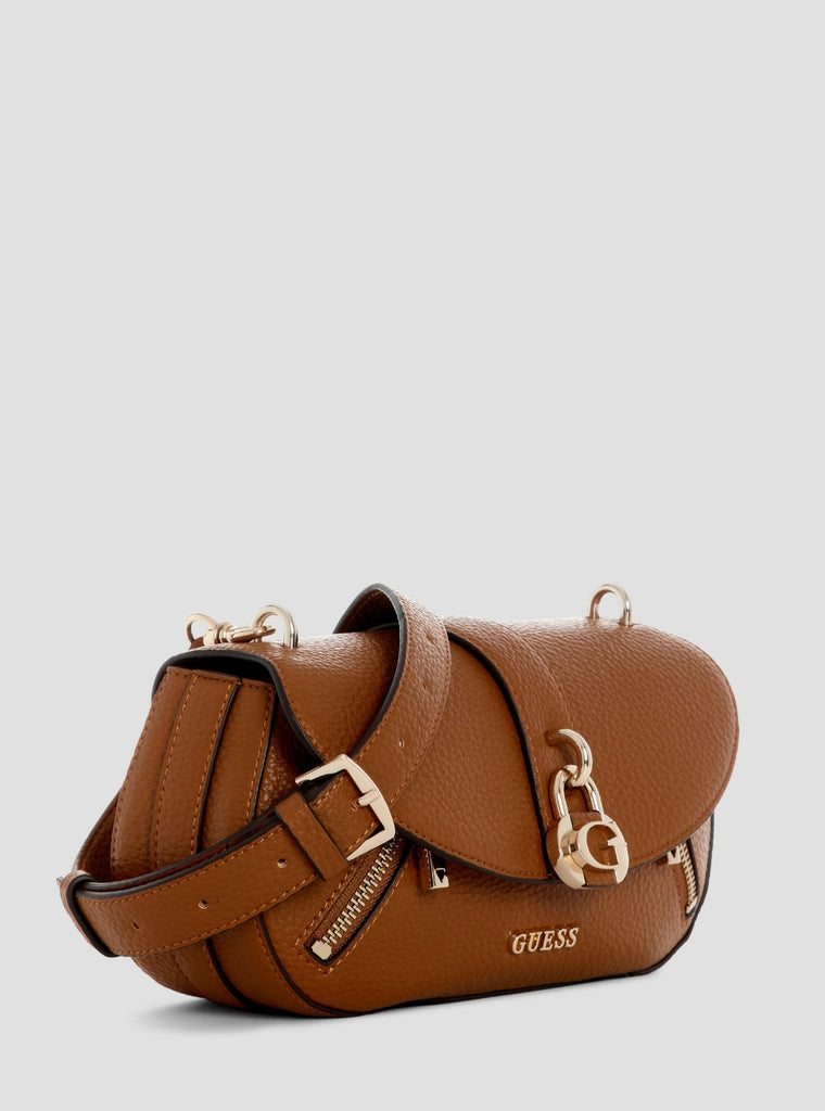 Brown Jessa Flap Crossbody Bag | GUESS