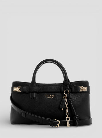 GUESS Womens Black Gregoria Girlfriend Satchel Bag BG854606 Front View