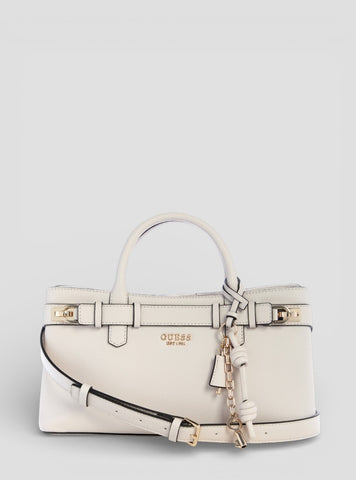 GUESS Womens Beige Gregoria Girlfriend Satchel Bag BG854606 Front View
