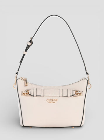 GUESS Womens Beige Gregoria Top Zip Shoulder Bag BG854617 Front View