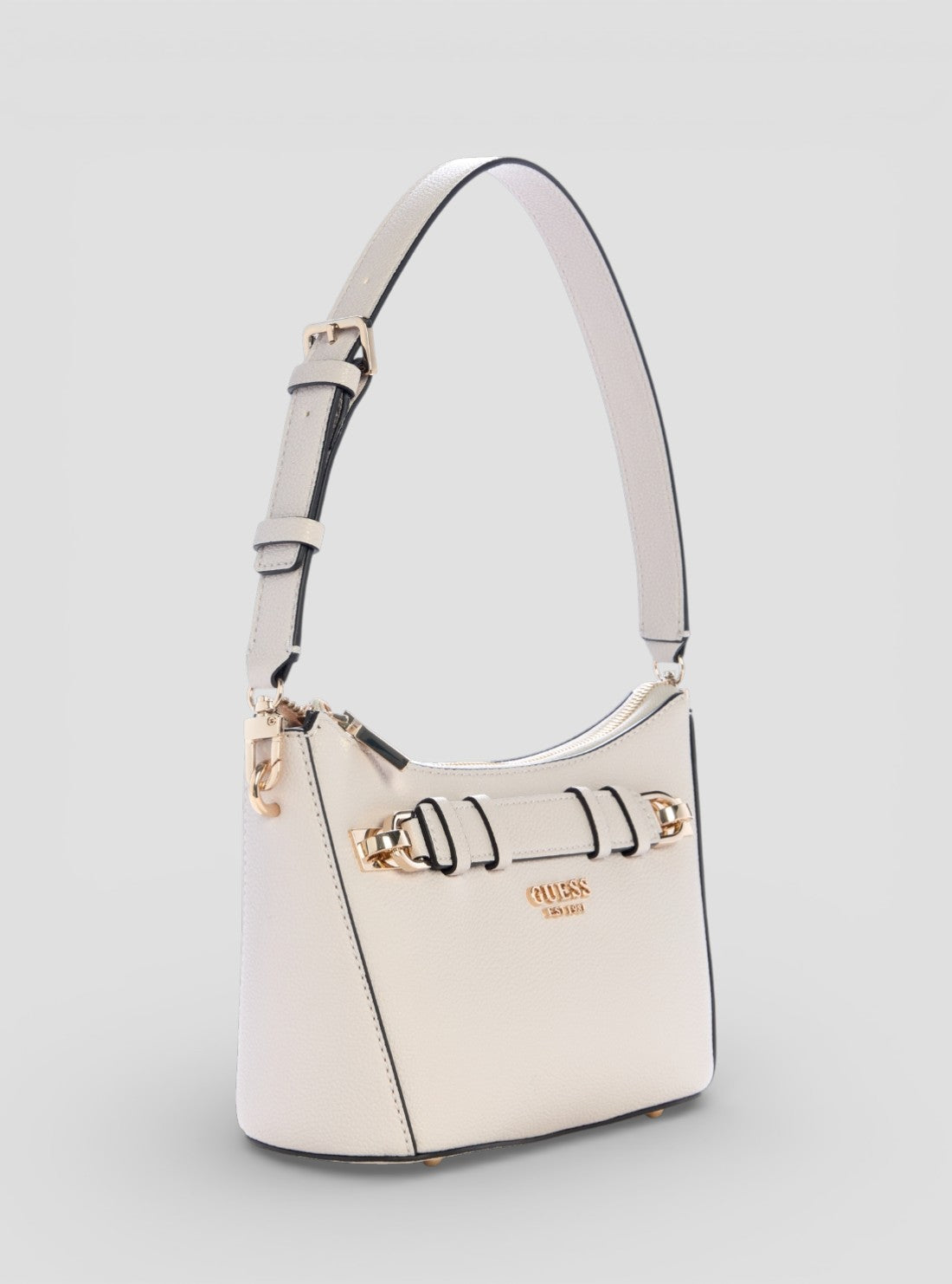 GUESS Womens Beige Gregoria Top Zip Shoulder Bag BG854617 Side View