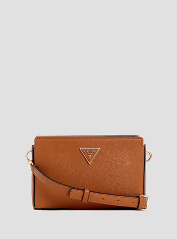 Brown Meridian Crossbody Top Zip