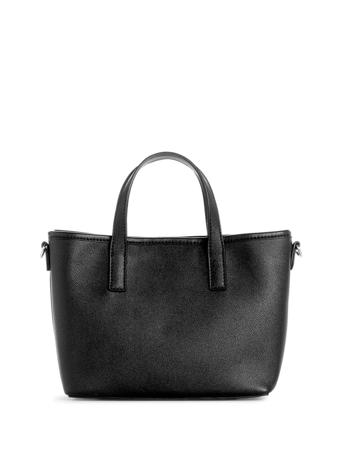 Women's Black Latona Mini Tote Bag back view