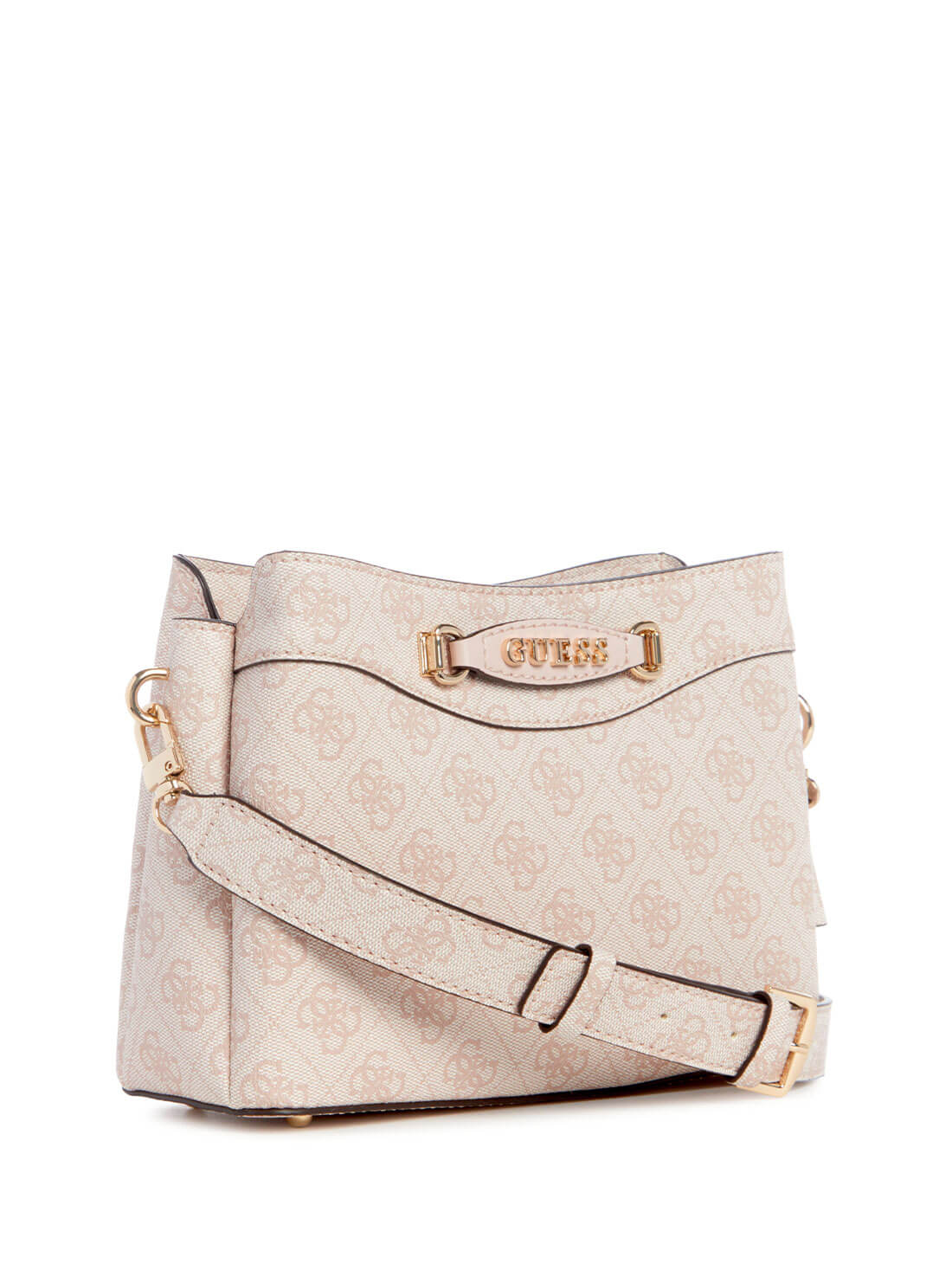 GUESS Pink Logo Emera Mini Crossbody Bag side view