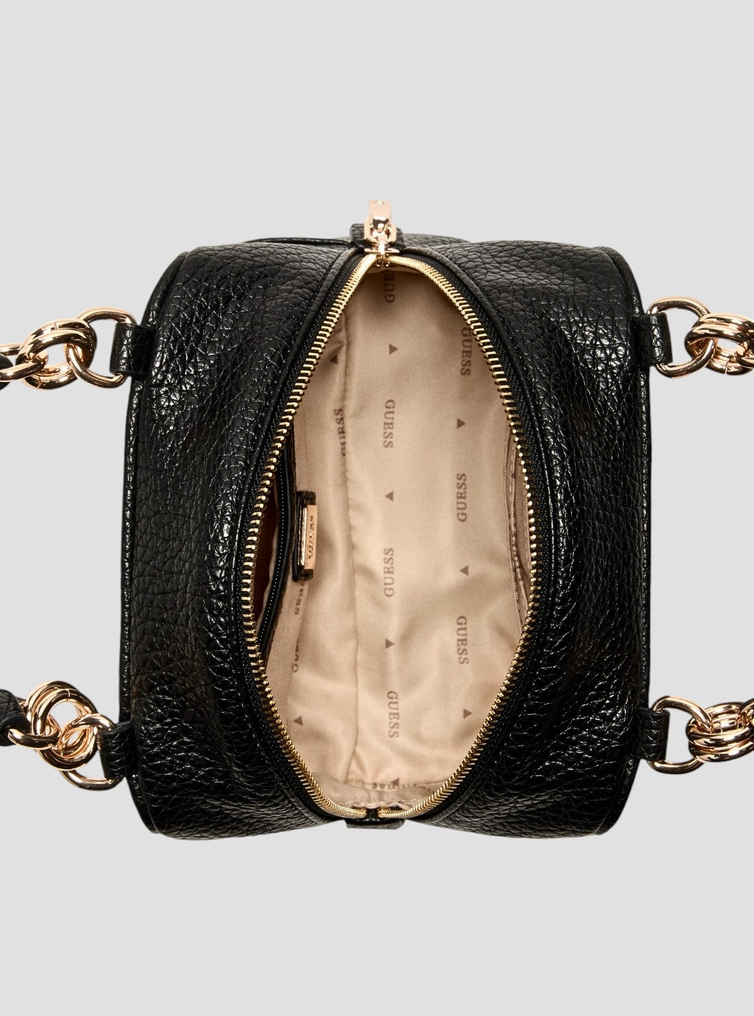 GUESS Womens Black Marsha Box Shoulder Bag BG950117 Inside View