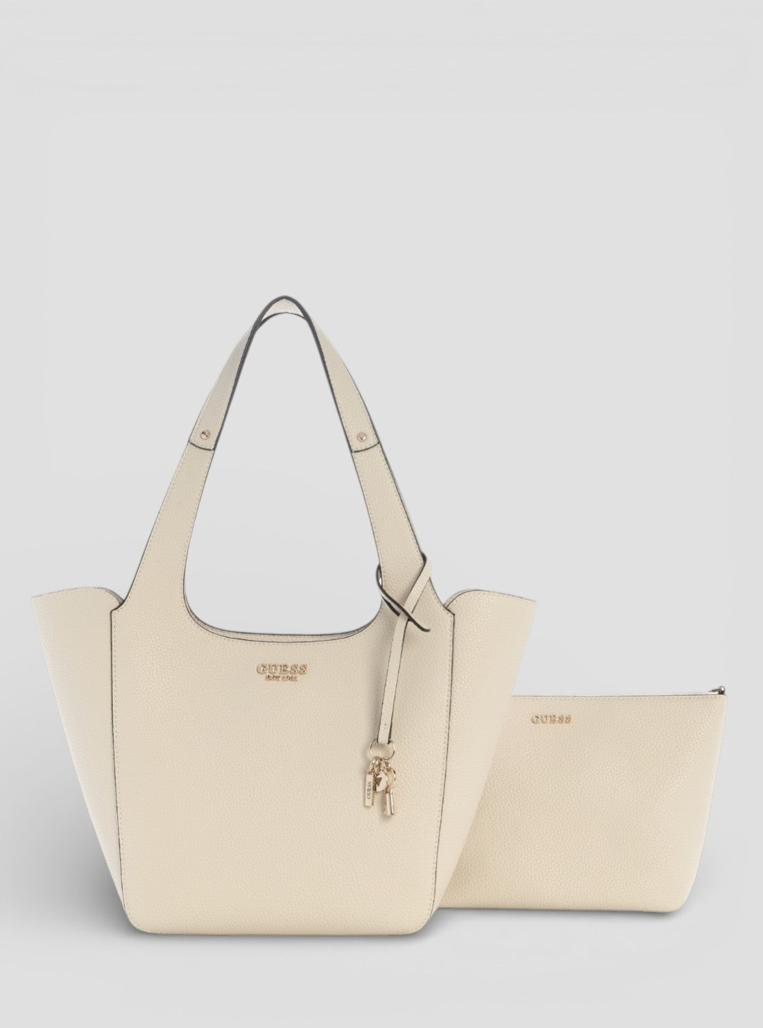 GUESS Womens Beige Helina Tote Bag BG964022 Front View_2