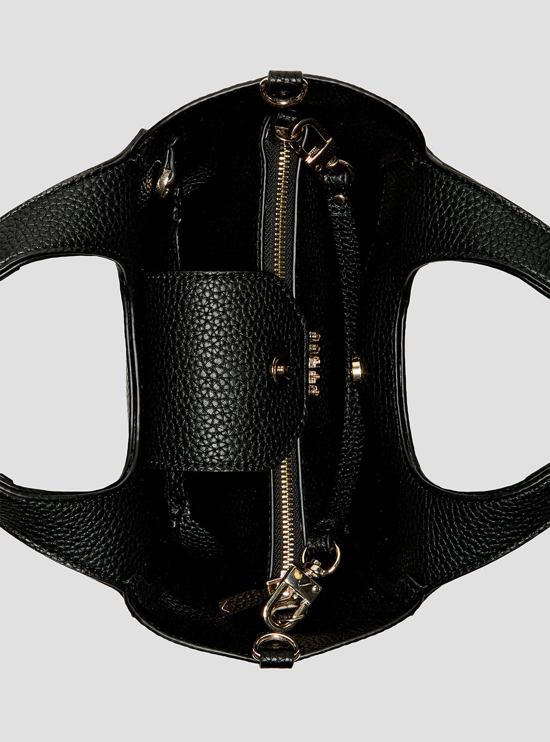 GUESS Womens Black Helina Mini Tote Bag BG964075 Inside View