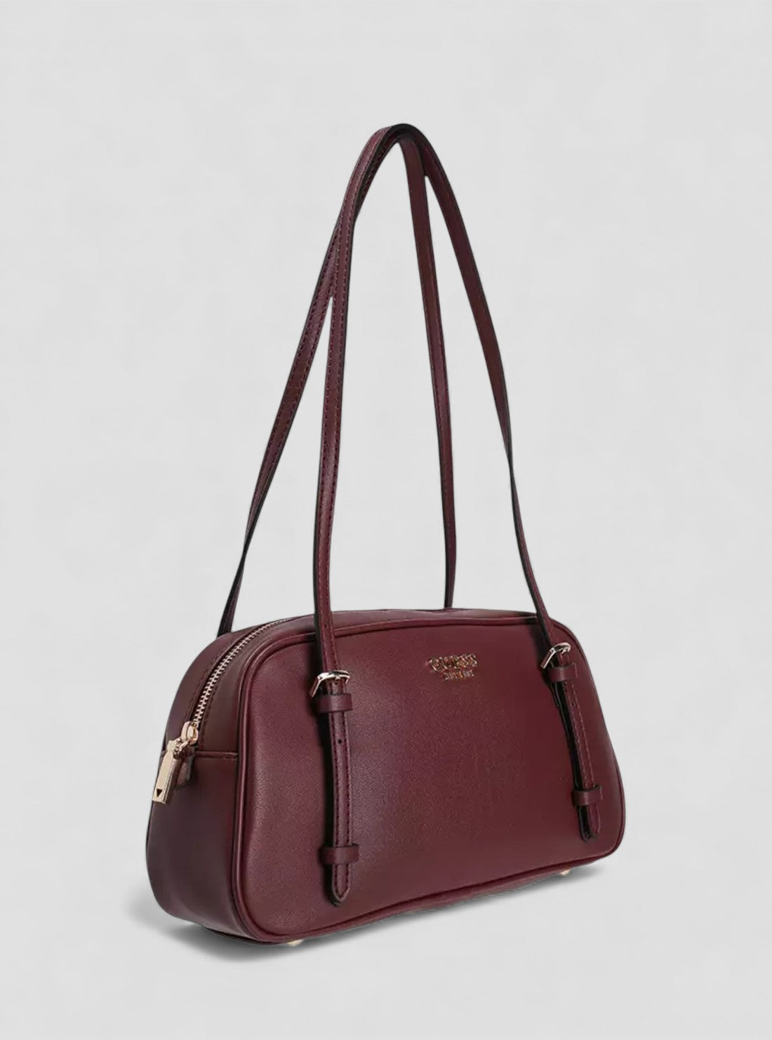 GUESS Womens Red Cerelia Shoulder Satchel Bag BG964508 Front Side View