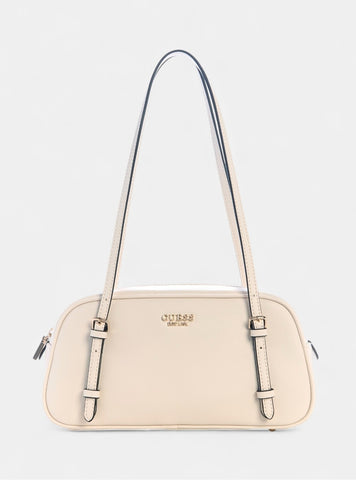 GUESS Womens White Cerelia Shoulder Satchel Bag BG964508 Front View