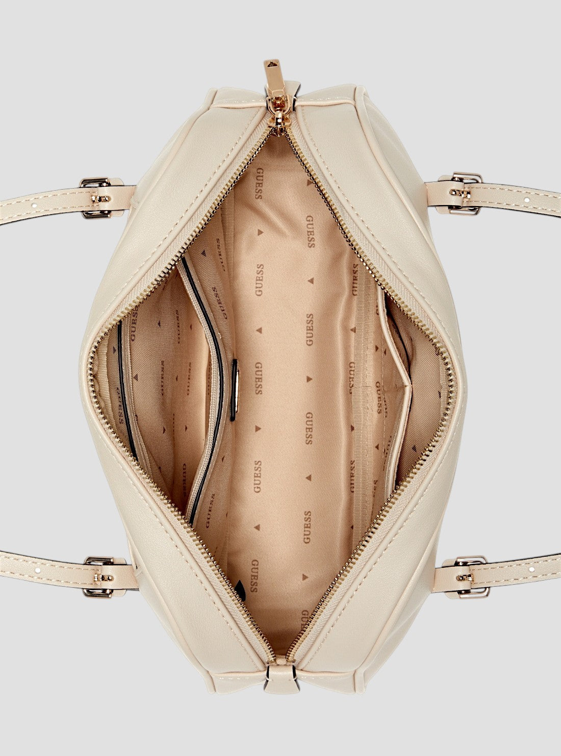 GUESS Womens Bone Cerelia Shoulder Satchel Bag BG964508 Inside View