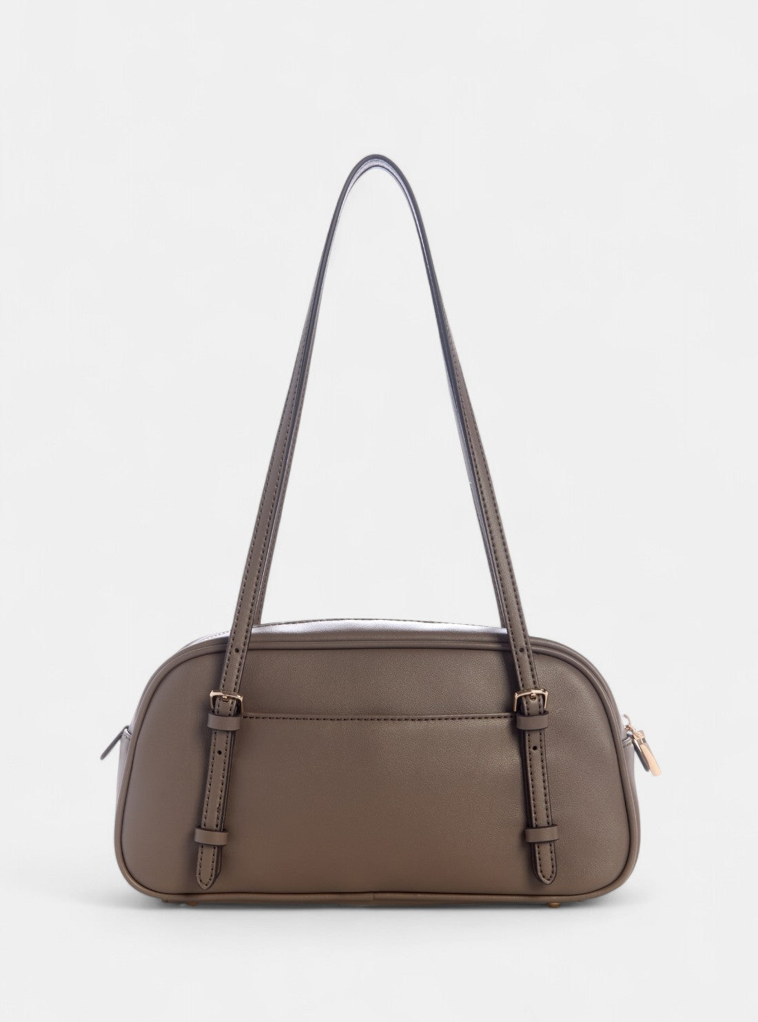 GUESS Womens Brown Cerelia Shoulder Satchel Bag BG964508 Front View Back View