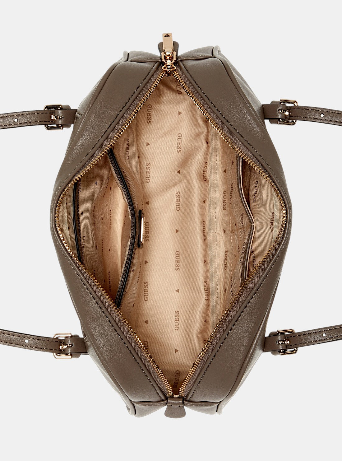 GUESS Womens Brown Cerelia Shoulder Satchel Bag BG964508 Inside View