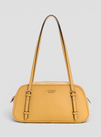 GUESS Womens Yellow Cerelia Shoulder Satchel Bag BG964508 Front View