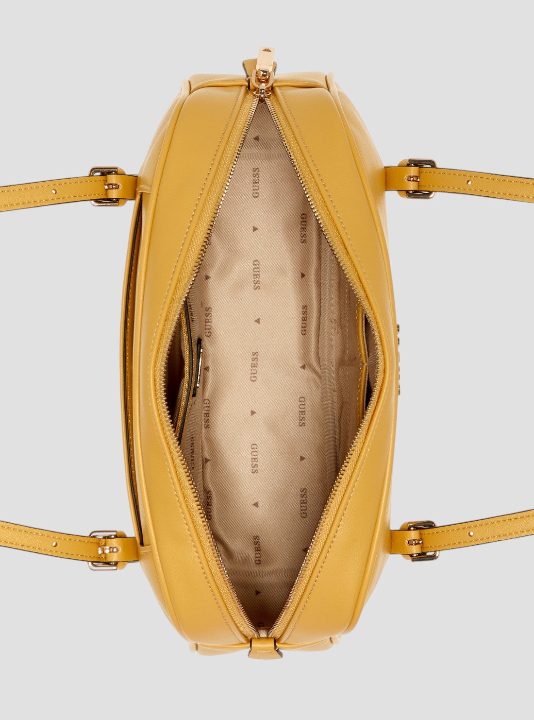 GUESS Womens Yellow Cerelia Shoulder Satchel Bag BG964508 Inside View