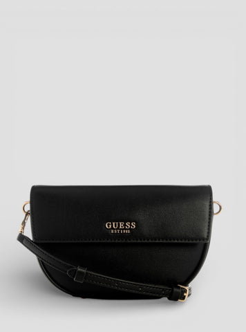 GUESS Womens Black Cerelia Shoulder Satchel Bag BG964519 Front View
