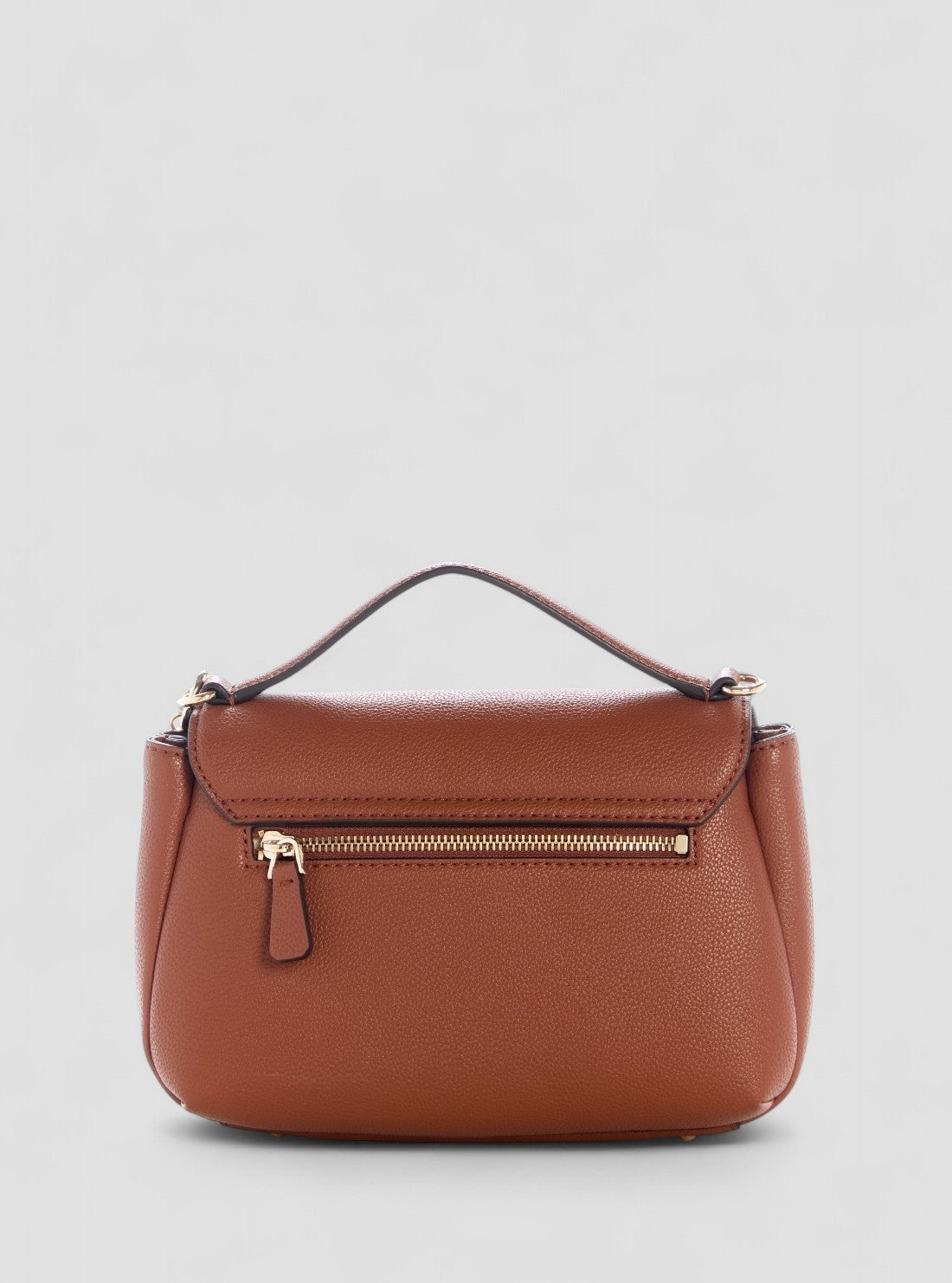 GUESS Womens Brown Evie Top Handle Flap Bag BG966420 Back View