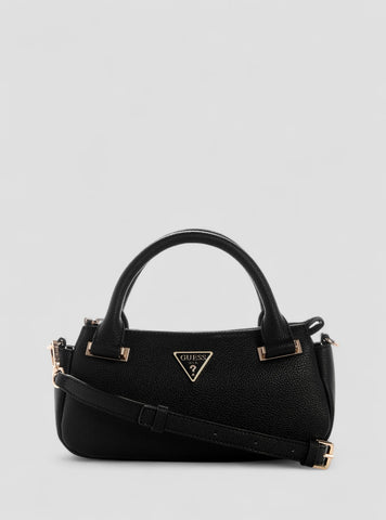 GUESS Womens Black Evie Mini Satchel Bag BG966476 Front View