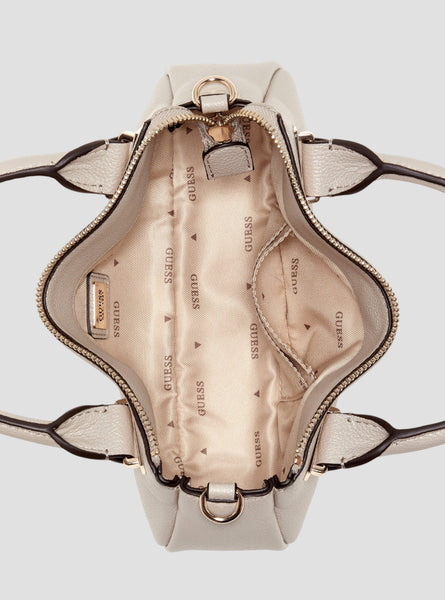 Light Taupe Evie Mini Satchel Bag | GUESS