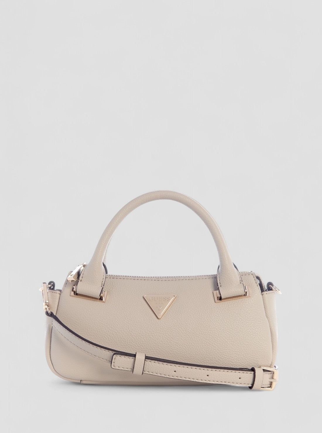 GUESS Womens Beige Evie Mini Satchel Bag BG966476 Front View