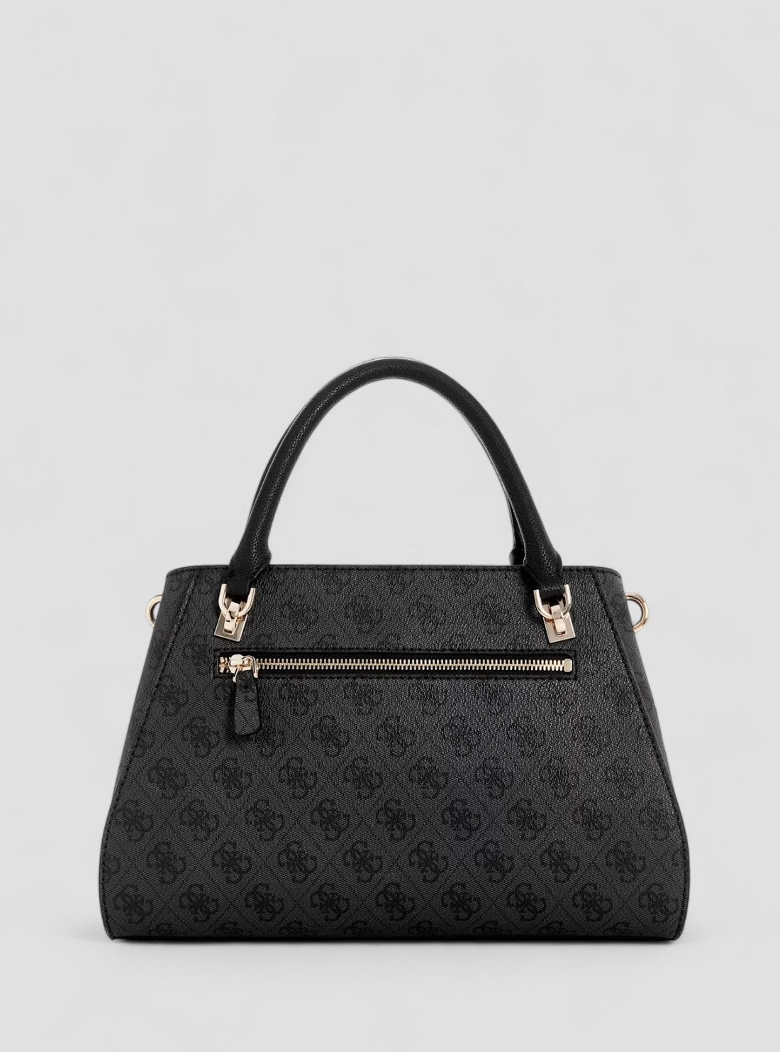 GUESS Womens Black Logo Noelle Luxury Satchel Bag BG967207 Back View