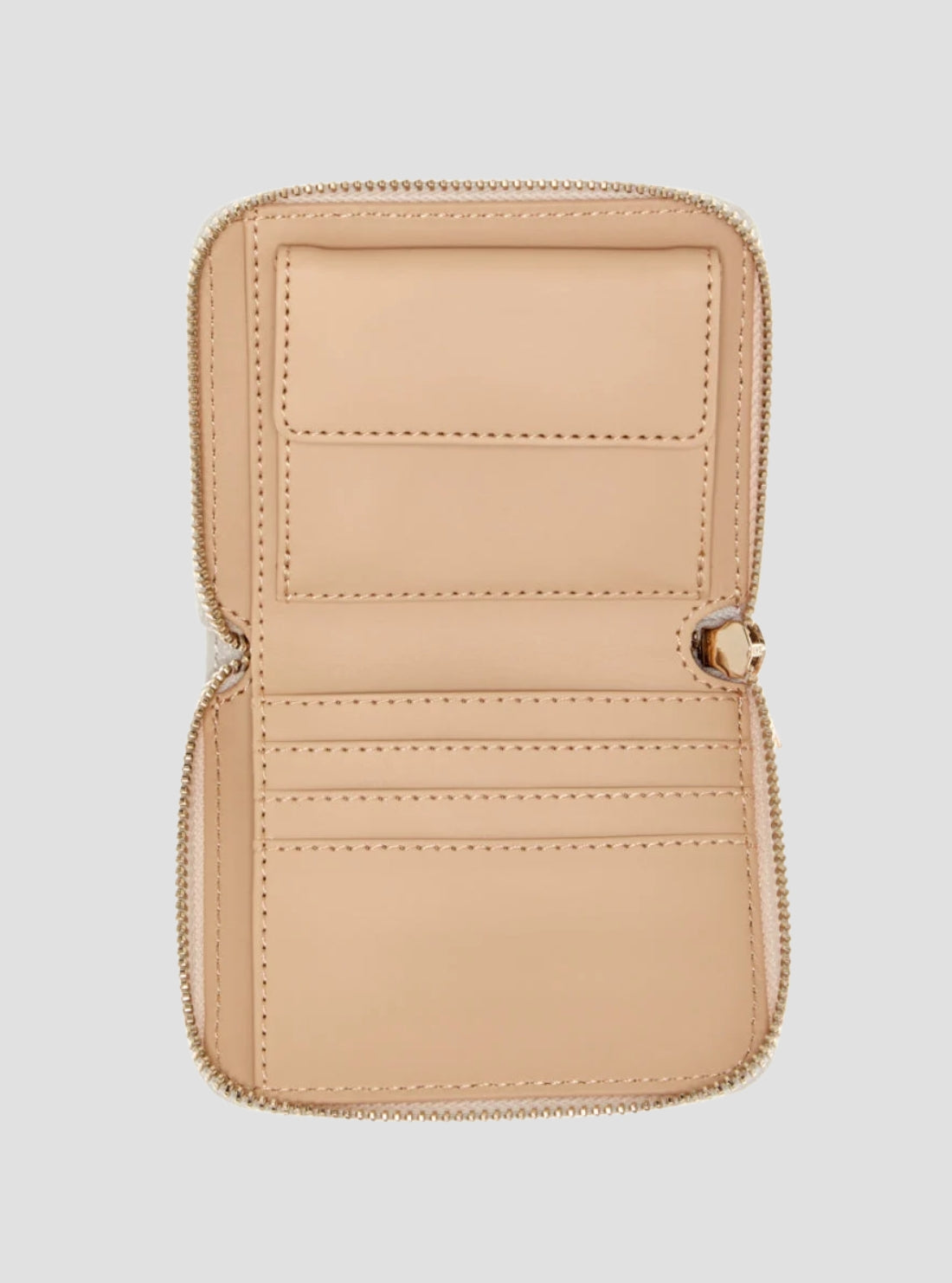 GUESS Womens Brown Logo Noelle II Small Zip Around Wallet BG9672137 Inside View