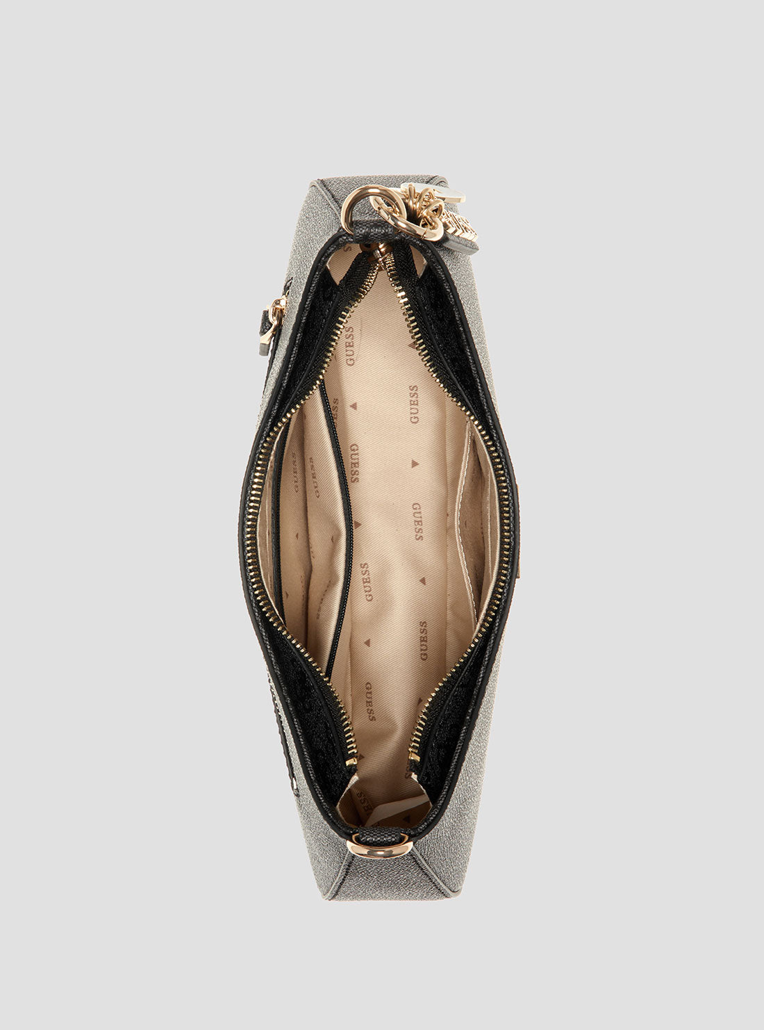 Black Logo Noelle Top Zip Shoulder Bag | GUESS