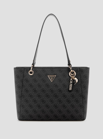 GUESS Womens Black Logo Noelle Small Tote Bag BG967224 Front View