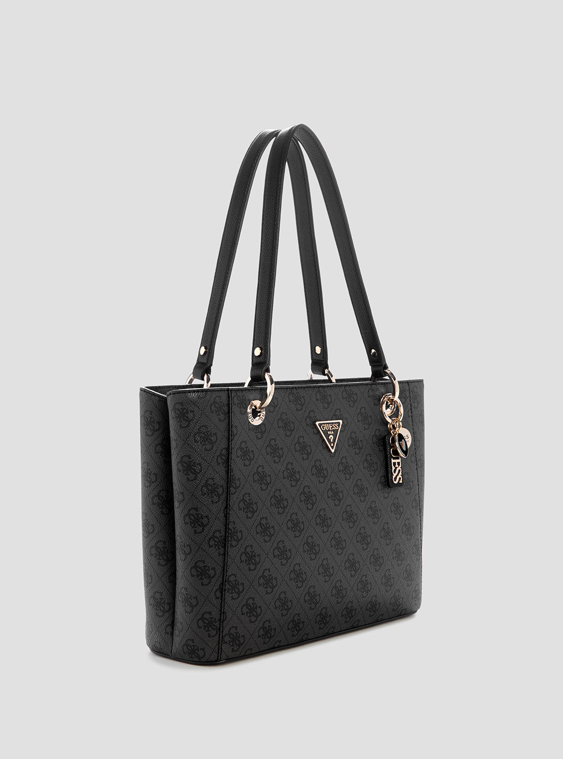 GUESS Womens Black Logo Noelle Small Tote Bag BG967224 Front Side View