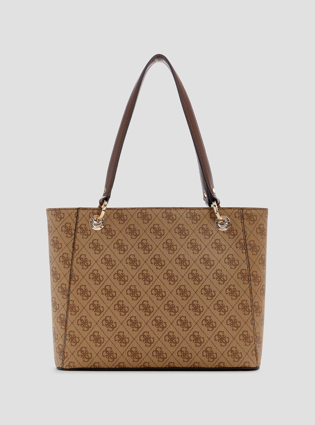 GUESS Womens Brown Logo Noelle Small Tote Bag BG967224 Back View