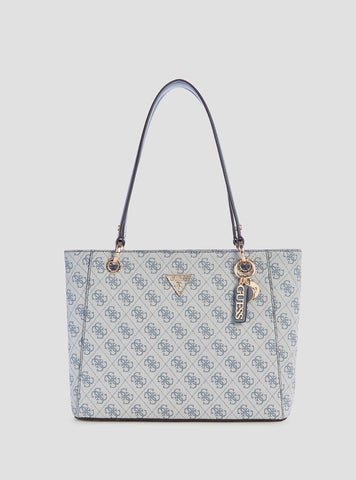 GUESS Womens Blue Logo Noelle Small Tote BG967224 Front View