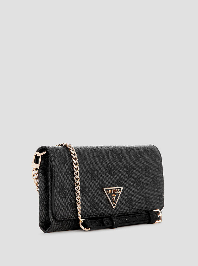 Black Logo Noelle Crossbody Flap Organiser | GUESS