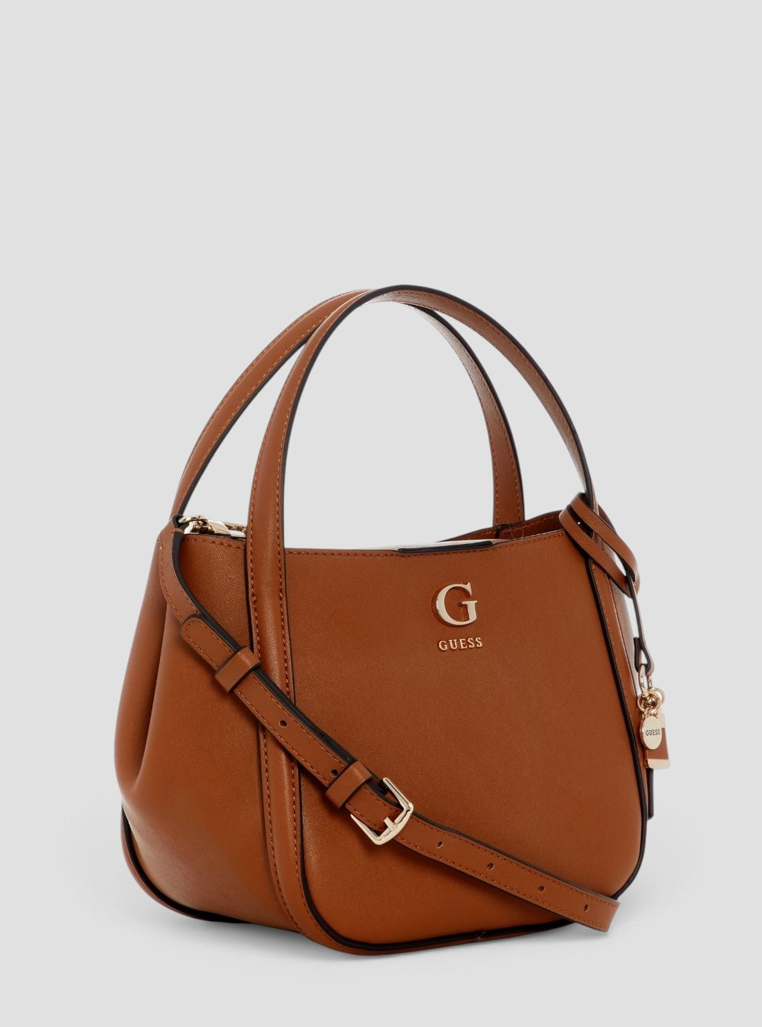 GUESS Womens Brown Coleen Small Satchel Bag BG973905 Side View