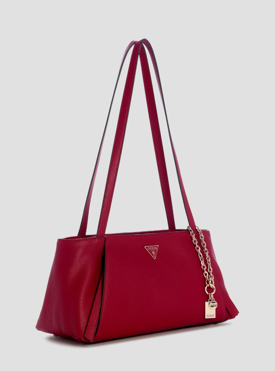 GUESS Womens Red Devon Shoulder Satchel Bag BG974509 Side View