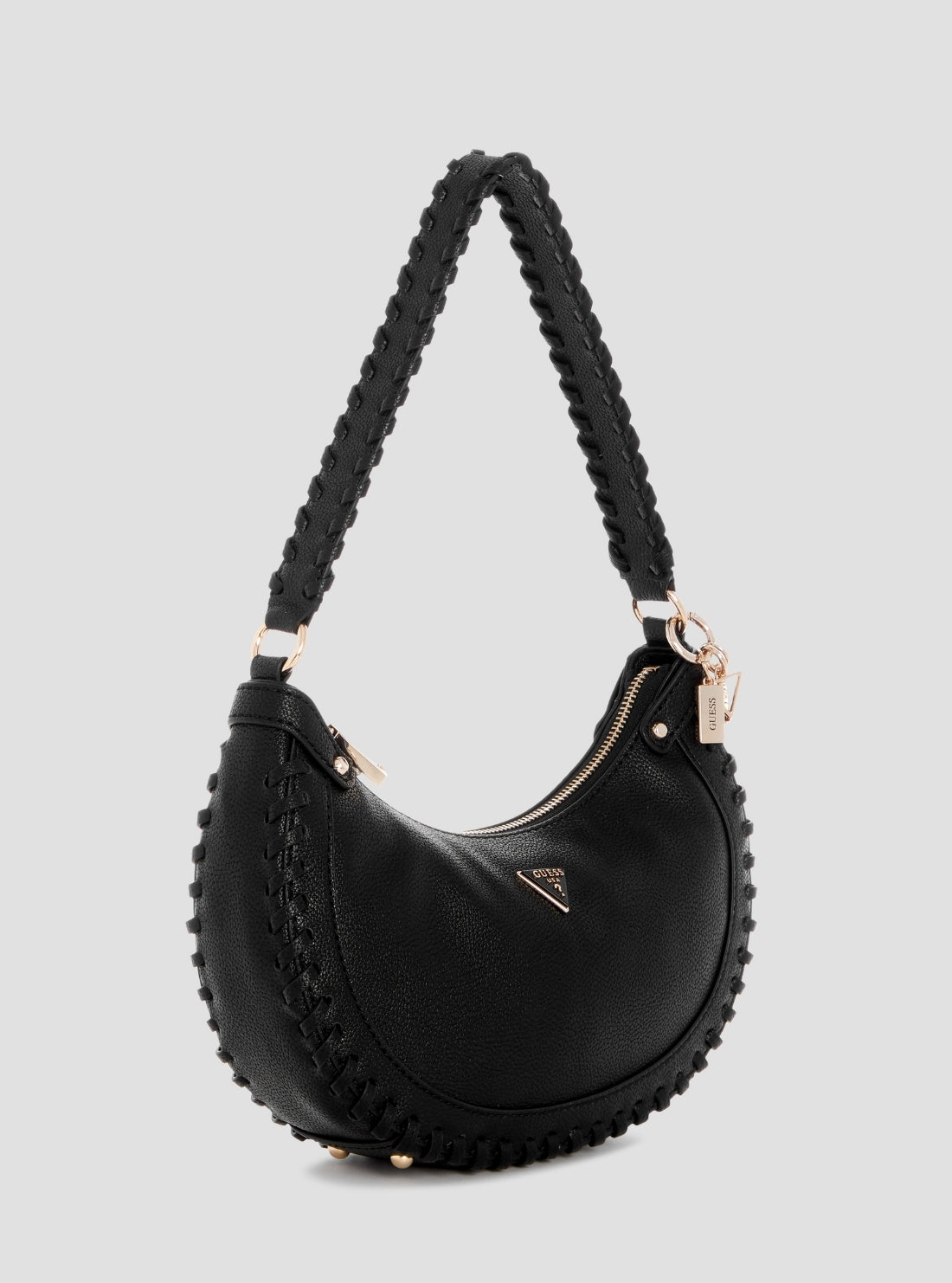 GUESS Handbags Black Petra Hobo Shoulder Bag BG975001 Side View